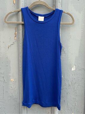 Hoi bo Blue ribbed tank, Small